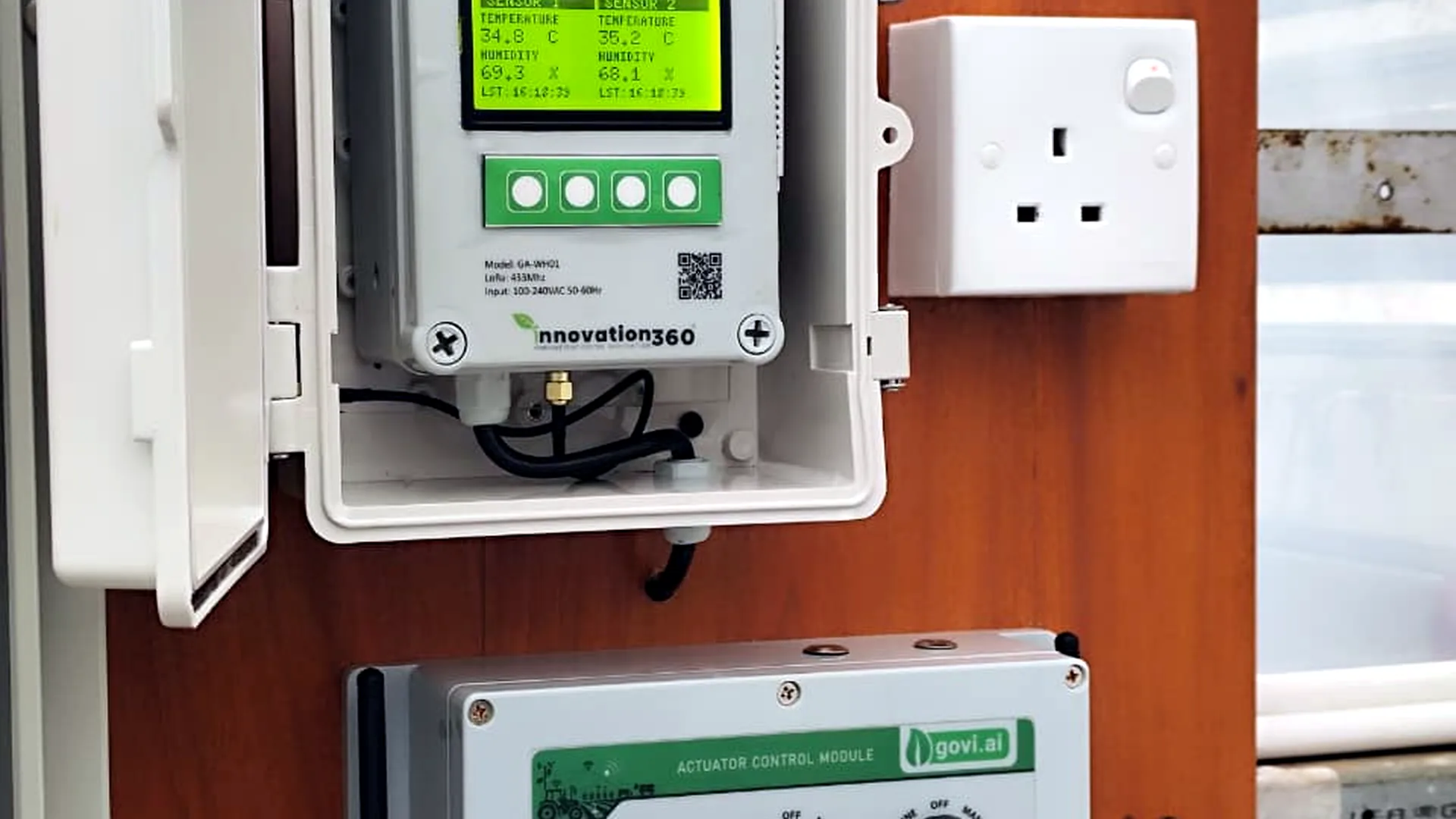 Govi AI smart tunnel monitoring gateway for mushroom cultivation automation
